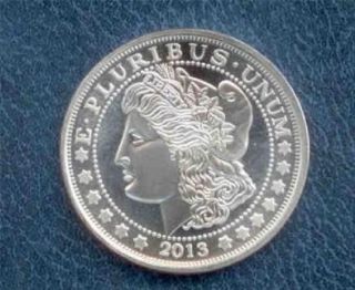 Silver Round Morgan Dollar 2013 Liberty Eagle @ R_and_l Rare Art Bar/ingots photo