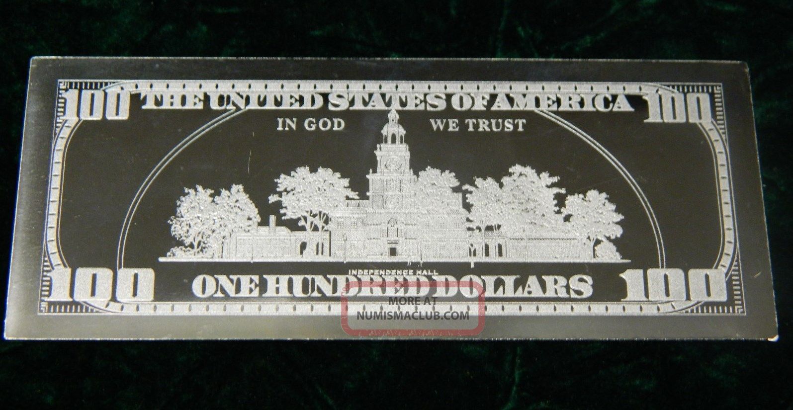 Series 2000 Silver 100 Bill 999 Fine Silver 4 Oz Great series-2000-silver-100-bill-999-fine-silver-4-oz-great