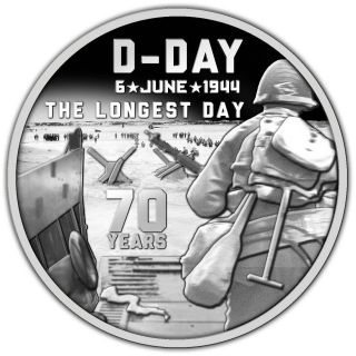 1 Oz Silver Coin Heroes D - Day 2nd Amendment 1 Of 10,  000 Minted Heidi Wastweet photo