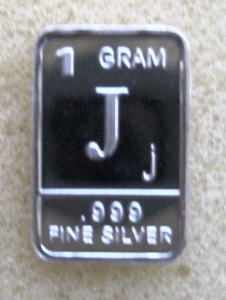 1 Gram Gr G.  999 Fine Pure Solid Silver Bullion Bar /i033 photo