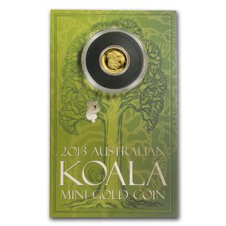 2013 1/2 Gram Gold Australian Mini Koala Coin - Display Card - Sku 77514 photo