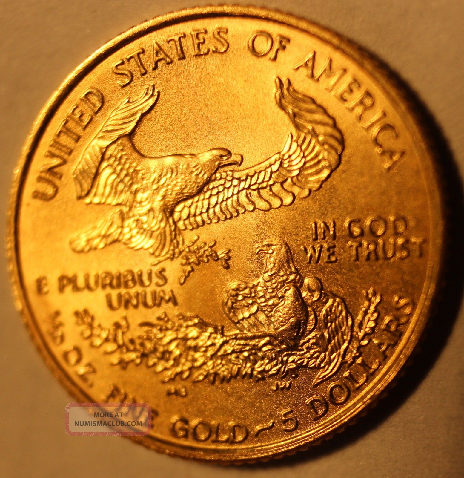 1996-1-10-troy-oz-gold-american-eagle-5-u-s-gold-bullion-coin-bu-unc