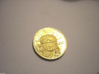 (1) Lady Liberty 1/10th Oz.  9999 Pure Gold Round photo