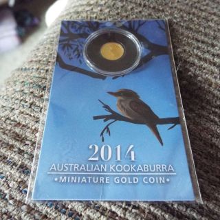 2014 1/2 Gram Australian Mini Gold Kookaburra Coin photo