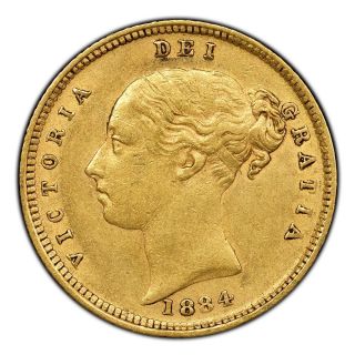 1884 Great Britain Half Sovereign Gold Coin Extremely Fine photo