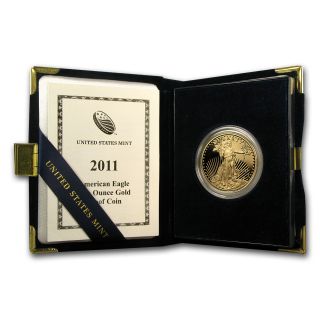 2011 - W 1 Oz Proof Gold American Eagle Coin - Box And Certificate - Sku 62461 photo