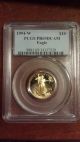 1994 W $10 Gold 1/4oz American Eagle Coin Proof Pcgs Pr69 Dcam Deep Cameo A2 Gold photo 2