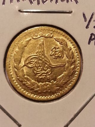 1920 Afghanistan Gold 1/2 Amani (5 Rupees) 90 Gold Coin (high Quaility Ch Bu) photo