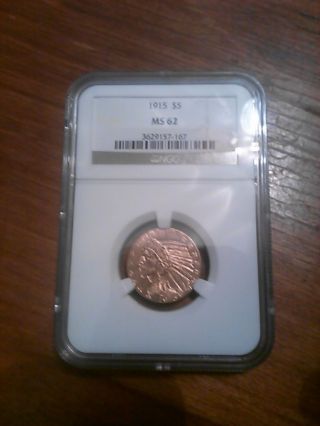 Indian Head Gold Coin 1910 $5 Ngc Ms 62 3614755 - 010 photo