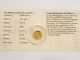 $25 World ' S Smallest Gold 999 Coin George Washington Certificate Of Authenticity Gold photo 1