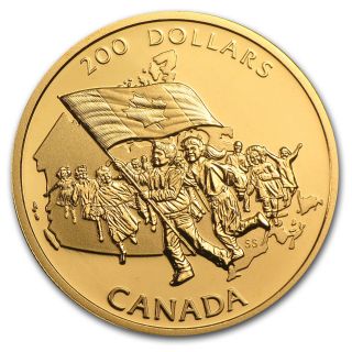 Canada 1/2 Oz Proof Gold $200 Coin - Random Year - Sku 84109 photo