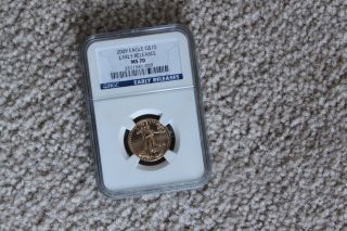 2009 1/4 Oz $10 Gold Eagle Ngc Early Releases Ms 70 photo
