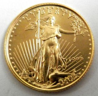 1997 $5 United States American Gold Eagle 1/10 Oz.  Coin photo