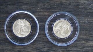 1999 Gold Eagle Coin 1/10 Ounce Uncirculated Total 1/10 Ounces photo