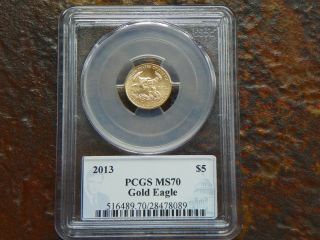 2013 Ms70 1/10 Ounce Gold Eagle Us Director Series photo