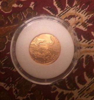 1995 $5 Five Dollar 1/10th Oz Fine American Pure Gold Eagle Coin 1/10 Ounce photo