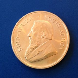1982 Gold 1 Ounce Krugerrand Bu In Airtite Holder Coin photo