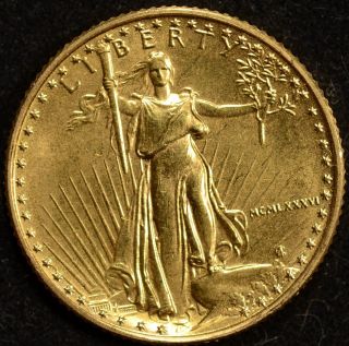 1986 $5 1/10th Oz Gold Eagle Bullion Coin photo