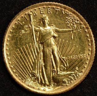 1991 $5 1/10th Oz Gold Eagle Bullion Coin photo