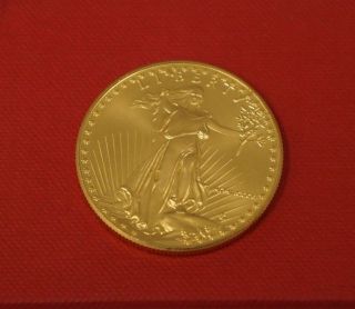 1986 1 Oz Mcmlxxxvi American Eagle $50 Gold Coin Bu Pristine 24k photo