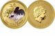 2011 1/10 Oz.  Gold $15 Australia Colorized Lunar Rabbit Very Rare Bullion Coin Gold photo 2