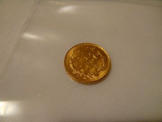 1945 Dos Pesos Gold Mexico Coin - Estados Unidos Mexicanos -.  0482 Oz Gold. photo