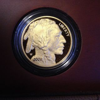 2009 - W American Buffalo Gold $50 Proof 1oz Coin With Certificate & Box photo