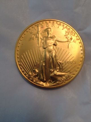 1993 $50.  00 American Eagle One Ounce Fine Gold Bullion Coin 1oz photo
