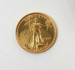 2001 United States 1/4 - Oz Gold American Eagle $10 Ten - Dollar Ungraded Gold Coin photo