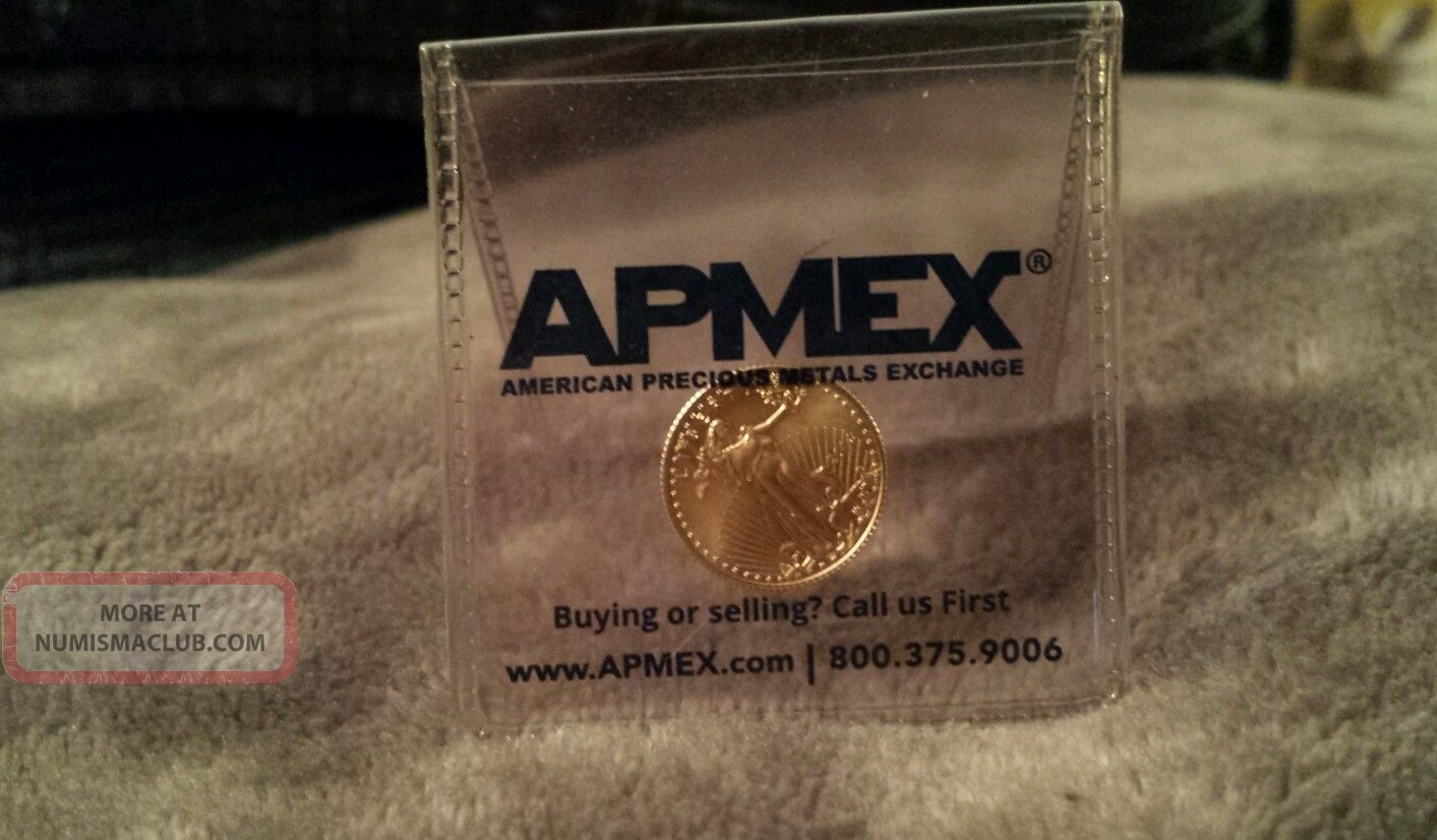 2014 $5 Gold Eagle 1/10 Ounce Gold Coin Gold photo