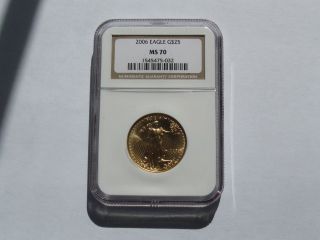 2006 $25 1/2oz Gold American Eagle Ngc Ms70 Certified photo