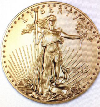 2013 1/10oz $5 Gold Eagle - Uncirulated.  - Bullion/.  ; photo