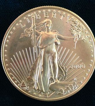 2000 - 1 Troy Oz Gold American Eagle $50 Coin photo