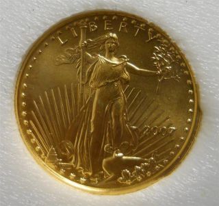 2007 American Eagle 1/10 Ounce Fine Gold $5 Dollar Brilliant Uncirculated Coin photo