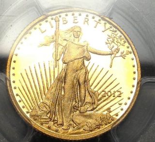 2012 - W 1/10 Oz Pr70dcam Gold American Eagle Pcgs : A Gorgeous $5 Gold Eagle photo
