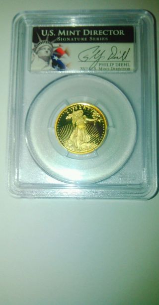 2011 - W $10 Proof Gold Eagle 1/4 Oz Pcgs Pr70 Dcam Deep Cameo photo