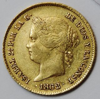 Philippines 1862 4 Peso Gold. photo