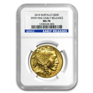 2010 1 Oz Gold Buffalo Coin - Ms - 70 Early Releases Ngc - Sku 60651 photo