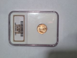 2001 Ms - 69 1/10th Gold Coin Ngc photo