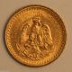 1945 Mexican Gold 2.  5,  2 1/2 Peso.  0603 Troy Oz 01218060z Gold photo 1