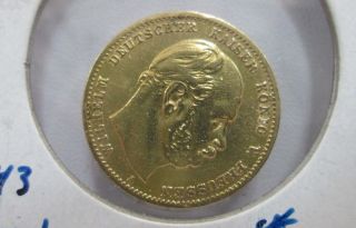 1872a Germany Prussia 10 Mark Gold Coin photo