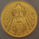 1909 J Prussia Wilhelm Ii German Gold 20 Mark,  Key Germany photo 1