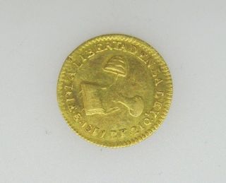 Mexico 1861 Gold 1 Escudo Very Rare.  0950 Agw 9999 photo