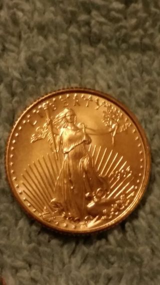1999 1/10 Oz Gold American Eagle Coin photo