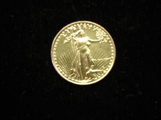 1986 Quarter Ounce $10.  00 Bu American Gold Eagle photo