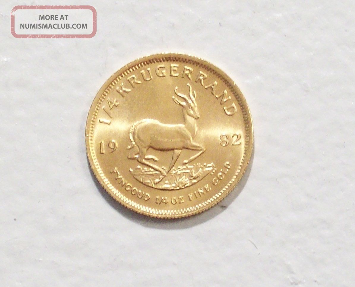 1982 South Africa 1 4 Troy Oz Gold Krugerrand 1982-south-africa-1-4-troy-oz-gold-krugerrand