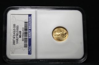 2007 W $5 Gold Eagle Ms 69 Ngc photo