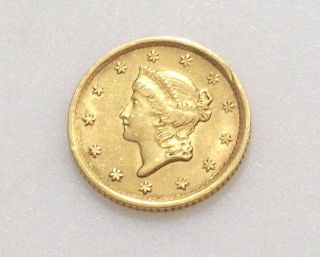 1852 Liberty Head $1.  00 Gold Coin This Coin Is In photo