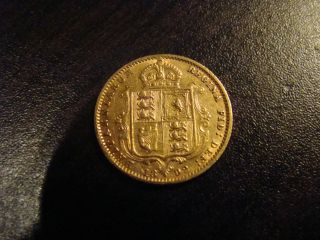 1892 Half Sovereign Lower Shield British Gold Coin Rare photo