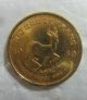 1980 South African Krugerrand 1/10 Oz.  Gold Coin Gold photo 2